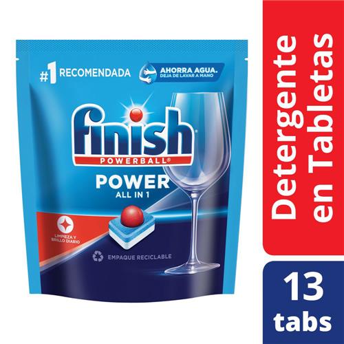 DETERGENTE EN TABLETAS FINISH P LAVAVAJILLAS x 13u