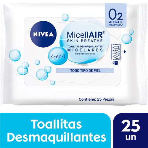 TOALLA DESMAQ MICELARES NIVEA x25uni