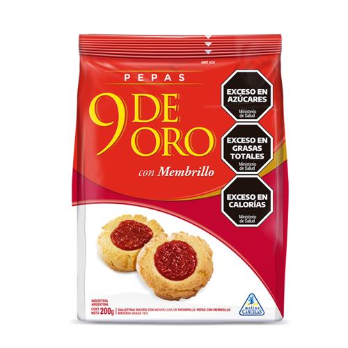 GALLETITAS 9 DE ORO PEPAS x 200g