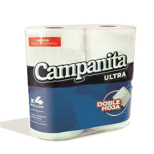 PAPEL HIGIENICO DOBLE HOJA CAMPANITA 4x30mts
