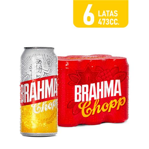 CERVEZA BRAHMA LATA 473cc PACK x 6u