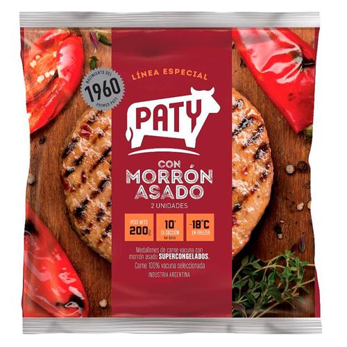 HAMBURGUESA C/MORRON ASADO PATY x 2u