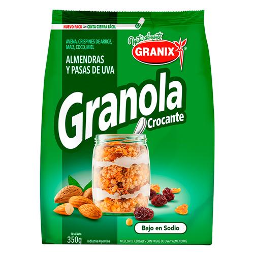 GRANOLA CROCANTE PASAS Y ALMENDRAS GRANIX x 350g
