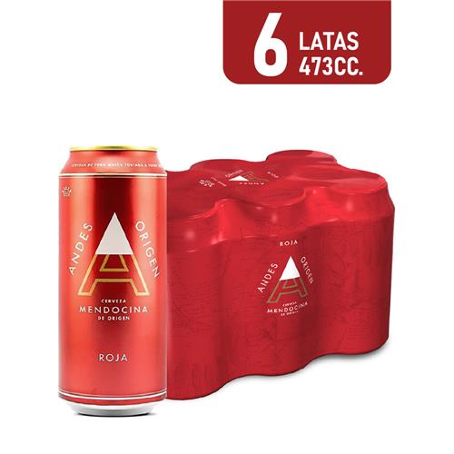 CERVEZA ANDES ROJA 6 x 473ml