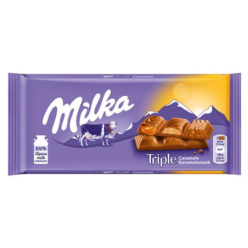 CHOCOLATE TRIO CARAMEL MILKA x90grs