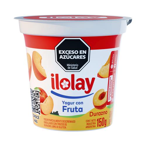 YOGURT C/TROZOS DURAZNO ILOLAY x 150g