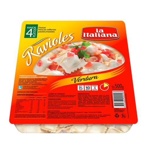 RAVIOLES CARNE Y ESPINACA LA ITALIANA x 500g