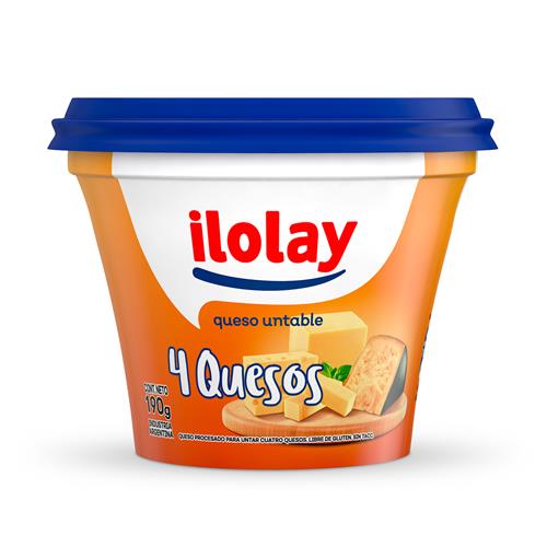 QUESO UNTABLE 4 QUESOS ILOLAY x 190g