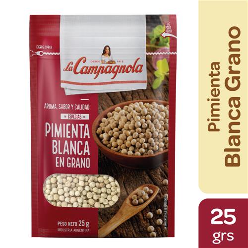 PIMIENTA BLANCA EN GRANO LA CAMPAGNOLA x 25g