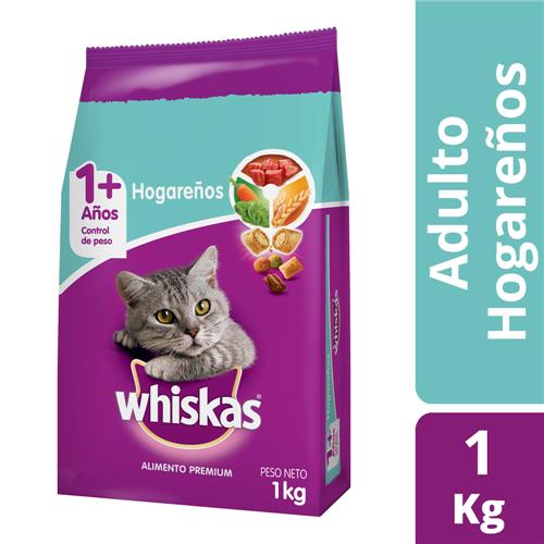 ALIMENTO P/GATO WHISKAS HOGAREÑOS x 1k