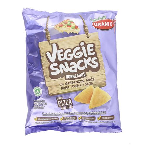 VEGGIE SNACKS C/GARBANZOS SABOR PIZZA GRANIX x 90g
