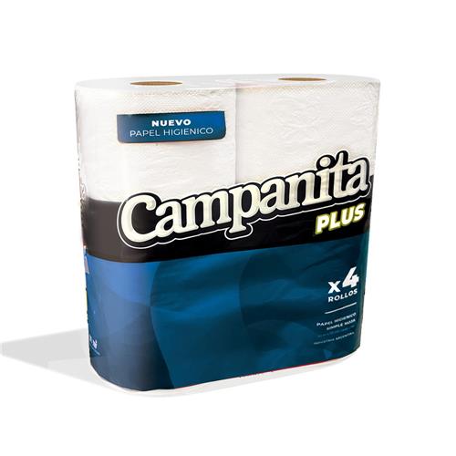 PAPEL HIGIENICO CAMPANITA PLUS x 4u