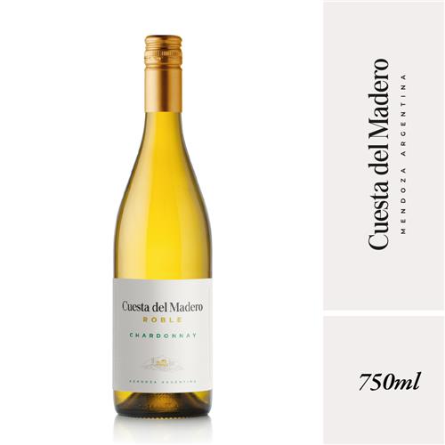 VINO ROBLE CHARDONAY CUESTA MADERO x 473 ml
