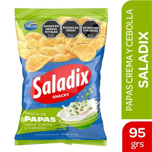 PAPAS CREMA Y CEBOLLA SALADIX x95grs