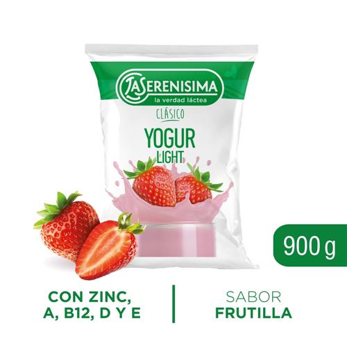 YOGUR DESC FRUTILLA LA SERENISIMA SACHET x900ml