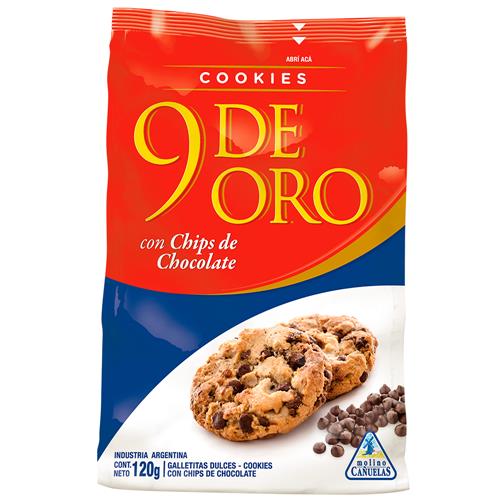 GALLETITAS 9 DE ORO COOKIES C/CHIPS x 120 g
