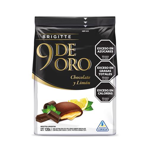 GALLETITAS 9 DE ORO BRIGITTE CHOC Y LIMON x 120g