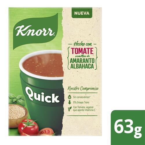 SOPA QUICK TOMATE C/ALBAHACA Y AMARANTO  KNORR x5sobres