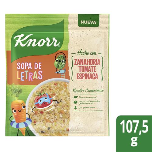 SOPA DE LETRAS KNORR ZANAH/TOM/ESPINACA  x 107.5g