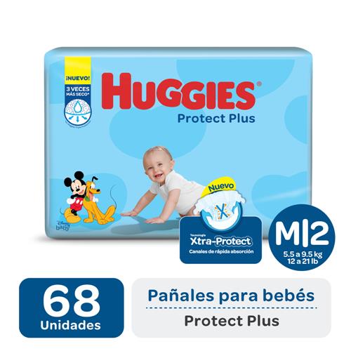 PAÑAL PROTEC PLUS HUGGIES M x 8u
