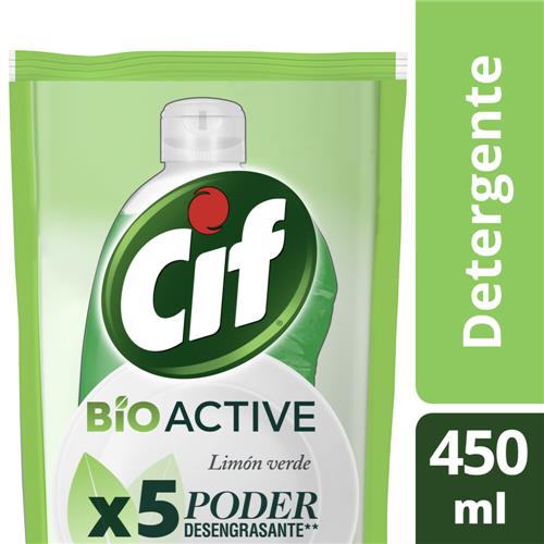 DETERGENTE CIF LIMON VERDE BIOACTIVE DP x450ml