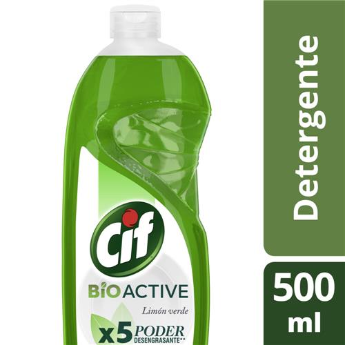 DETERGENTE CIF BIO ACTIVE LIMON VERDE x 500ml