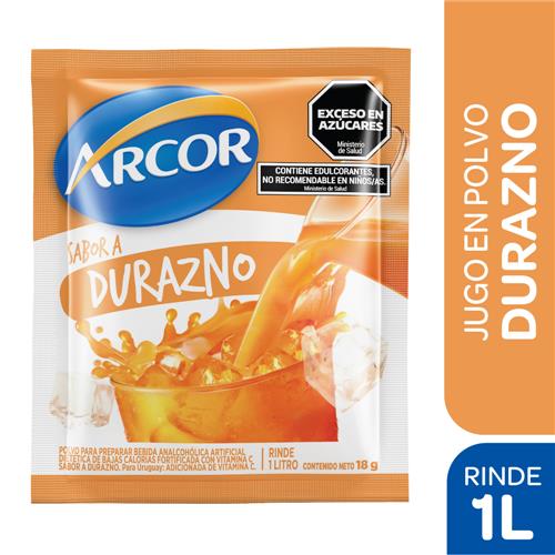 JUGO POLVO DURAZNO ARCOR x18grs