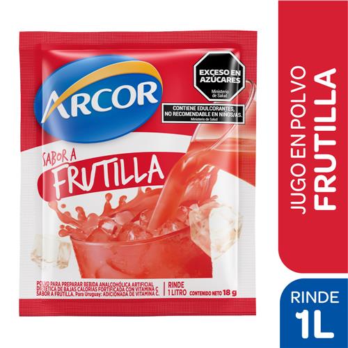 JUGO POLVO FRUTILLA ARCOR x18grs