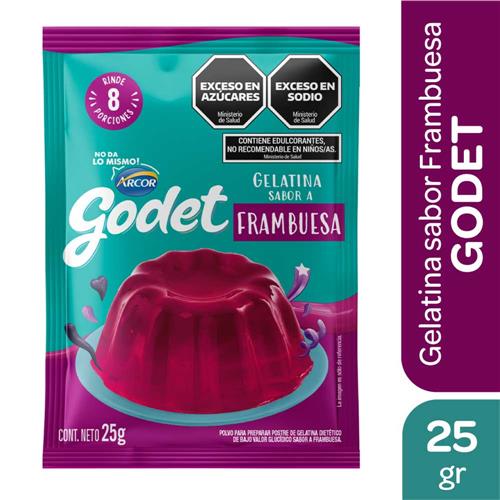 GELATINA FRAMBUESA GODET x 25g