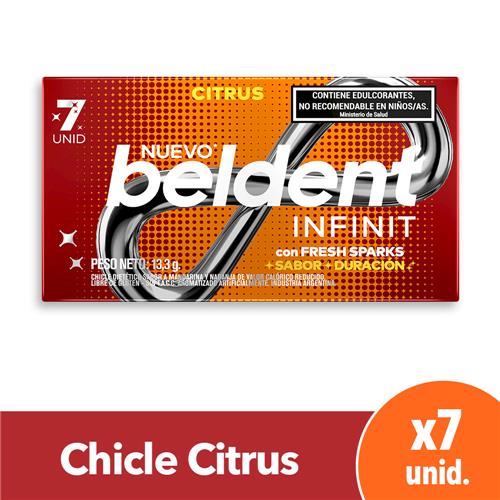 CHICLE BELDENT INFINIT CITRUS x 7u