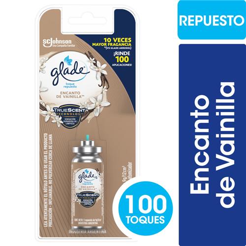 GLADE TOQUE VAINILLA REP x 9g