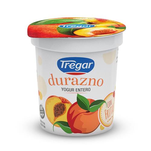 YOGUR ENTERO DURAZNO TREGAR x 160g