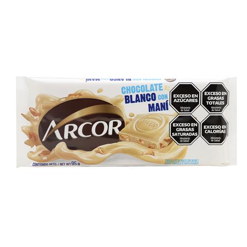 CHOCOLATE BLANCO C/MANI ARCOR x 95g