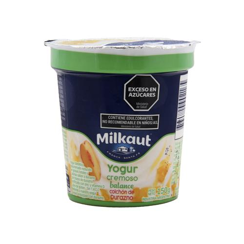 YOGUR DESC CREMOSO C/DURAZ MILKAUT x 150g