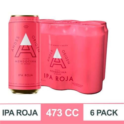 CERVEZA ANDES IPA ROJA PACK 473X6