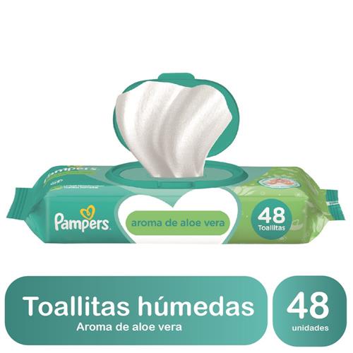 TOALLITAS HUMEDAS C/ALOE PAMPERS x 48u