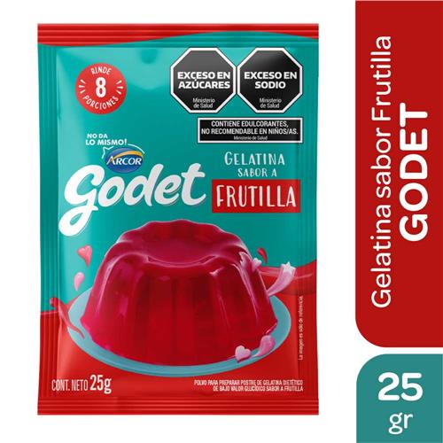 GELATINA FRUTILLA GODET x 25g