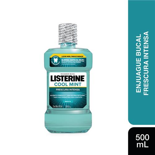 ENJUAGUE BUCAL COOL MINT LISTERINE x 500 ml