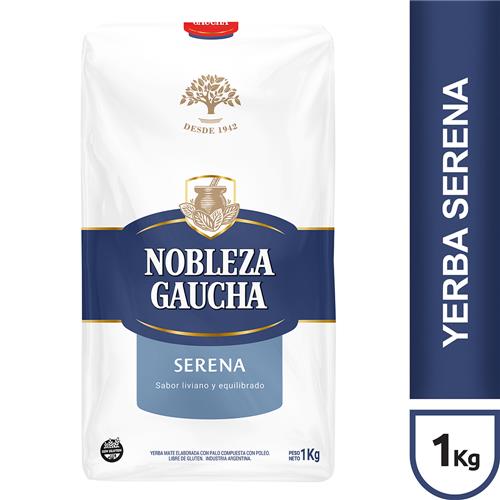 YERBA NOBLEZA GAUCHA SUAVE SIN TACC x 1 kg