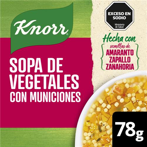 SOPA DE VEGETALES C/MUNICIONES KNORR x 107.5g