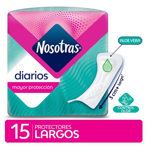 PROTECTOR DIARIO NOSOTRAS C/ALOE LARGOS x 15u