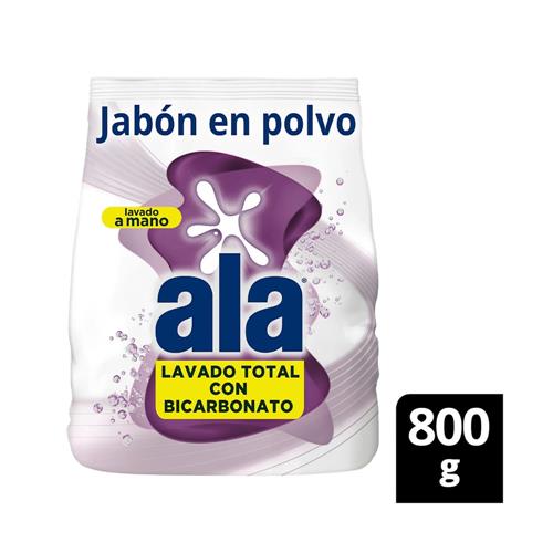 JABON EN POLVO LAV A MANO C/BICARBONATO ALA x 800g