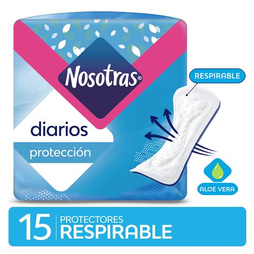 PROTECTOR DIARIO RESPIRABLE NOSOTRAS x15uni