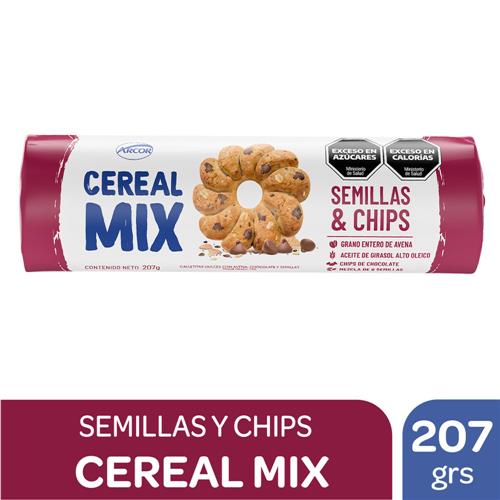 GALLETITAS CEREAL MIX SEMILLAS Y CHIPS x 207g