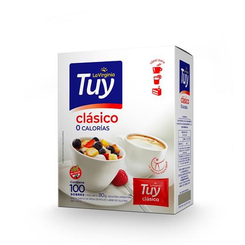 EDULCORANTE TUY CLASICO POLVO x 100 SOBRES