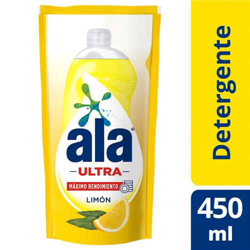 DETERGENTE ULTRA ALA MAX REND LIMON DP x 450ml