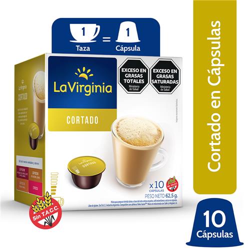 CAPSULA CORTADO LA VIRGINIA x10uni
