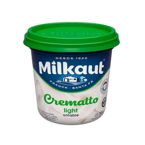 QUESO CREMATTO LIGHT MILKAUT x 285g