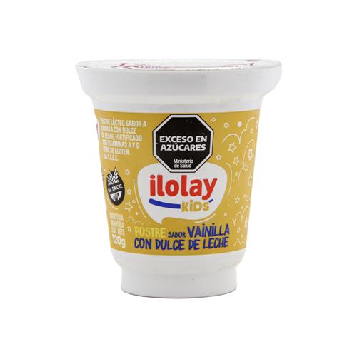 POSTRE DULCE DE LECHE Y VAIN  KIDS ILOLAY x 120g