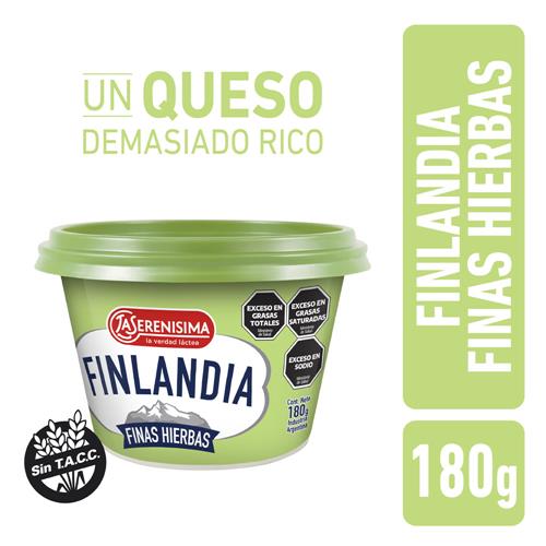 QUESO FINLANDIA LIGHT FINAS HIERBAS x 180g